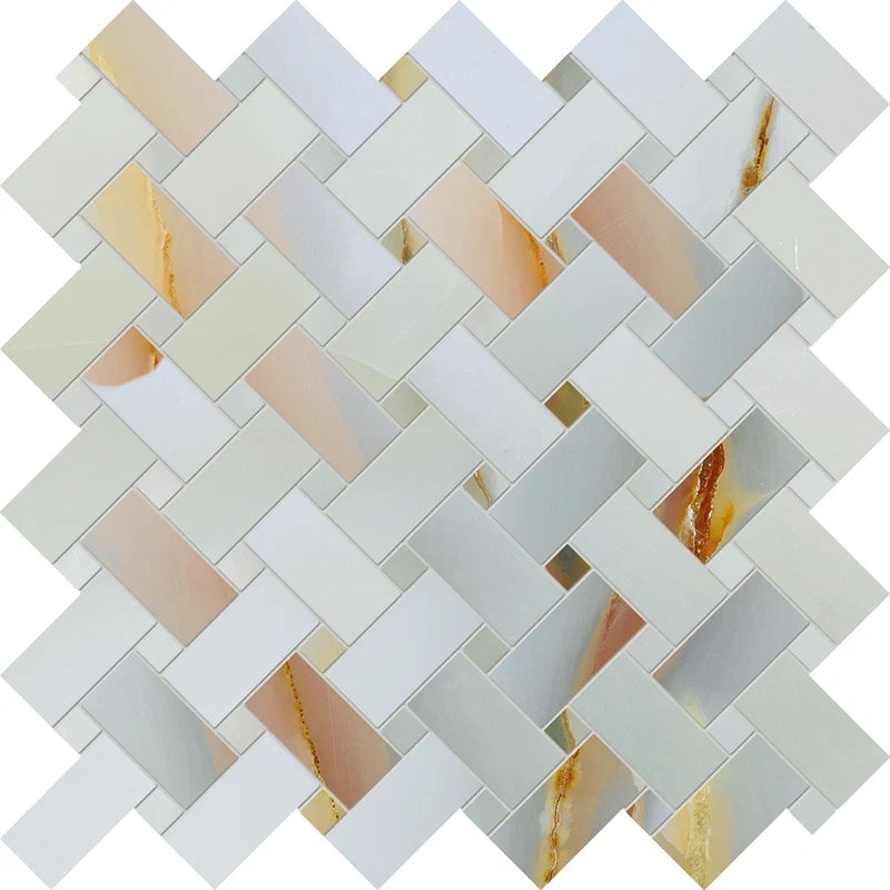 Imperium Blue Gray Onyx Porcelain Tile Collection 24x48" | mosaic - Tilevanity.com